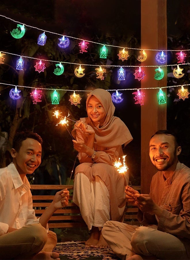 CubeG 3 Meters Moon Star Ramadan String Lights for Bedroom Decor, USB-Powered LED String Lights Are Suitable for Occasions Such as Eid Al-Fitr and Eid Al-Adha in The Middle East - Image 5